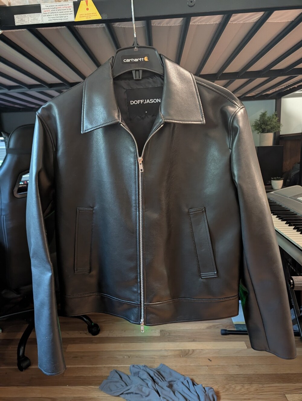 Boxy Black Leather Jacket